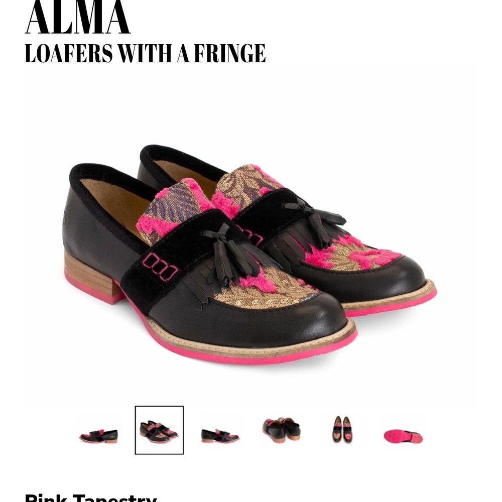 Floral Patterned Loafers with Tassels - Picture 12 of 12